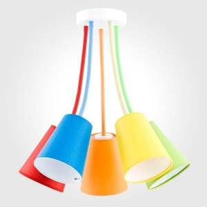 Разноцветная потолочная люстра TK Lighting Wire Colour 2107