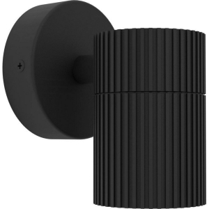 Уличный настенный светильник Eglo Tomelloso 902037 1X28W(GU10), IP44, алюминий, черн, стекло, прозрачн