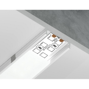 Алюминиевый профиль накладной для светодиодной ленты до 20мм Ambrella Illumination GP1800WH