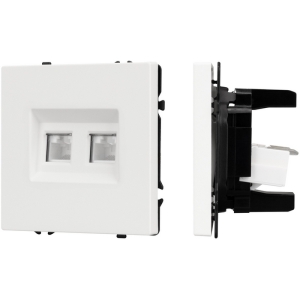 Механизм сдвоенной компьютерной розетки SCT-NOBE-MPC2-SFPL-WH (RJ-45, CAT6) (Arlight) 054312