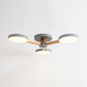 Люстра потолочная светодиодная с 3 лампочками LED на штанге Turna 3 Gray By ImperiumLoft Turna01 (Умный дом, Алиса) 178332-26