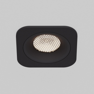 Светильник встраиваемый светодиодный IP44 Elektrostandard Tetro 15276/LED 10W 4000K черный IP44
