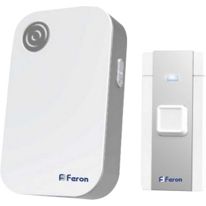 Звонок дверной беспроводной Электрический мелодий с питанием от батареек Feron E-372 23685