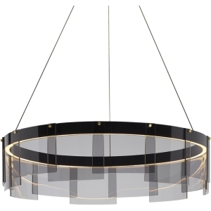 Подвесная люстра светодиодная Delight Collection Stratos D8825P/M black/smoky кольцо