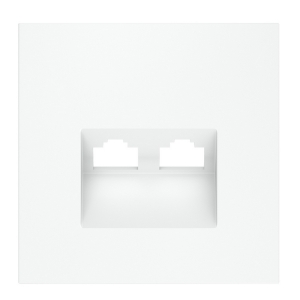 Накладка для розетки компьютерной двойной RJ45+RJ45 Voltum S70 VLS001402 (белый матовый)