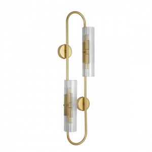 Бра Lumion Toronto 6560/4W золотой/прозрачный, металл/стекло G9 4*20W 220V