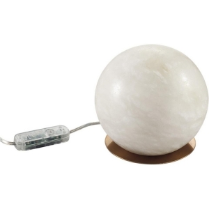 Настольная лампа Odeon Light Marbella 6685/8TL бронзовый/металл/алебастр LED 8W с тумблером 3000/4000/6000K на выкл.