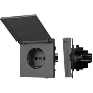 Механизм розетки влагозащищённый SCT-TENDO-MCP-SFPL-GR (230V, 16A) (Arlight, Матовый графитовый)