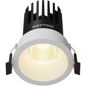Встраиваемый светильник круглый светодиодный Maytoni Dip DL117-15W-2.7K-W