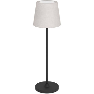 75937 Аккум. настольн лампа сенсорн., димм. LEONERO, H340, 3,8W(LED), 2400K, 3000K, 4000K, 300lm, сталь, черный/текстиль, бежевый