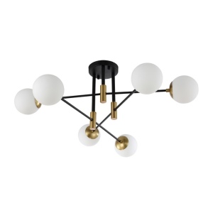 Потолочная люстра PL6 Crystal Lux FIDEL BLACK