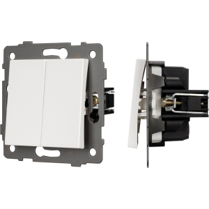 Механизм выключателя двухклавишный проходной SWT-MKP2-PL-WH-V (250V, 10A) (Arlight, -)