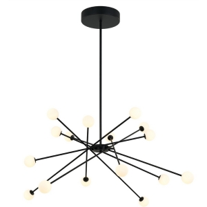 Подвесная люстра светодиодная на штанге асимметричная Delight Collection MD19001025 MD19001025-16A black