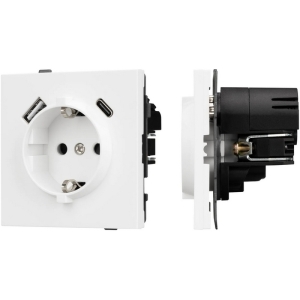 Механизм розетки с USB зарядкой SCT-TENDO-MUAC-PL-WH (230V, 16A) (Arlight, Белый) 054086