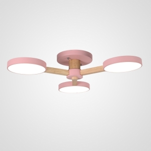 Потолочная люстра LED на штанге с пультом Turna 3 Pink By ImperiumLoft Turna01 (Умный дом, Алиса) 178333-26