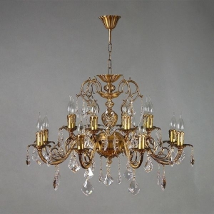 Подвесная люстра 8888/8+8 AB Ambiente Alicante Leaf Crystal