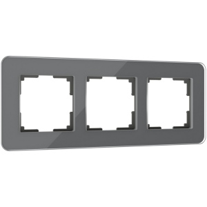Рамка из стекла на 3 поста графит (a057880) Werkel Elite W0032440