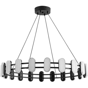 8342/40L LEDIO LN26 226 черный/белый металл/акрил Люстра подвесная LED 40W 4000K 220V OVELA