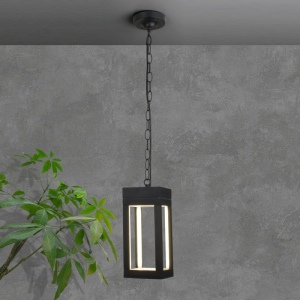 Уличный светильник подвесной светодиодный Frame 1528 TECHNO LED IP54 чёрный