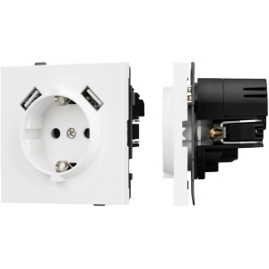 Механизм розетки с USB зарядкой SCT-TENDO-MUAA-PL-WH (230V, 16A) (Arlight, Белый)
