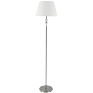 Торшер с выключателем Lumion Vermont 8274/1F никель/белый/серый, металл/керамика/ткань Е27 1*60W 220V