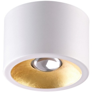 Потолочной накладной светильник Odeon Light Glasgow 6668/1CL LED GU10 1*7W 220V белый с золотым фольг-м