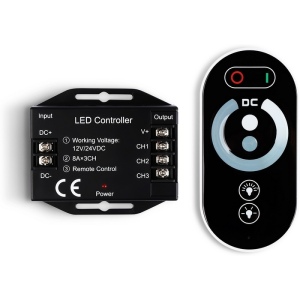 Контроллер диммер Ambrella Illumination GS11101 для одноцветных светодиодных лент с сенсорным радио пультом 2.4G