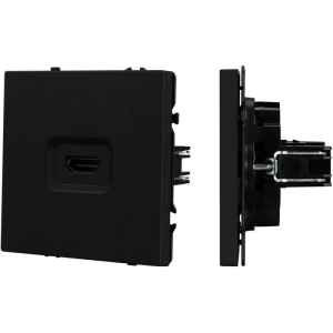 Механизм HDMI розетки SCT-NOBE-MHD1-SFPL-BK (Arlight, Черный оникс) 061841