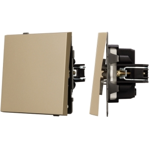 Механизм выключателя одноклавишный проходной SWT-TENDO-MKP1-SFPL-GD (230V, 10A) (Arlight, Матовый песочный)