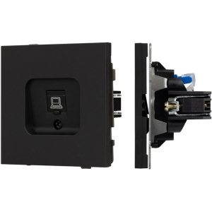 Механизм компьютерной розетки SCT-TENDO-MPC1-SFPL-BK (RJ-45, CAT6) (Arlight, Матовый черный)