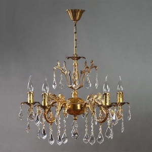 Подвесная люстра 2118/5 AB Ambiente Granada Leaf Crystal