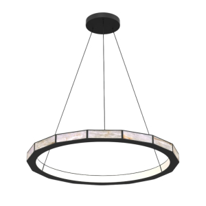 Подвесной светильник MD26030030-1B Matt black / Spanish Alabaster