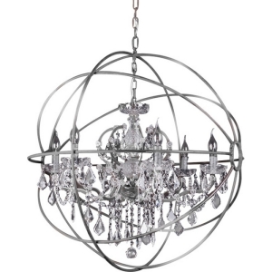 Подвесная люстра в форме клетки Delight Collection Foucault'S Orb 5014-D6 chrome