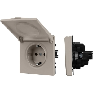 Механизм розетки влагозащищённый SCT-NOBE-MCP-SFPL-CA (230V, 16A) (Arlight, Кашемир) 059440
