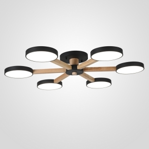 Потолочная люстра LED на штанге Turna 6 Black By ImperiumLoft Turna01 (Умный дом, Алиса) 178336-26