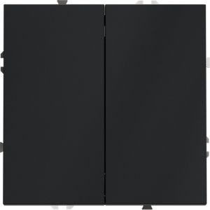 Проходной переключатель двухклавишный (графит) Voltum S70 VLS020307