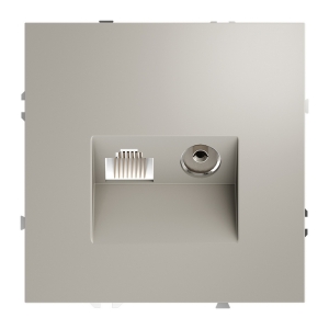 Розетка телевизионная встраиваемая TV+RJ45 Voltum S70 VLS060703 (кашемир)