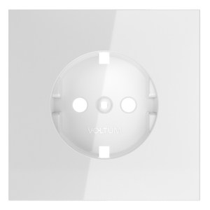 Накладка для розетки с заземлением Voltum S70 VLS000608 (белый глянцевый)