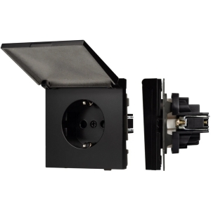 Механизм розетки влагозащищённый SCT-TENDO-MCP-PL-BK (230V, 16A) (Arlight, Черный)
