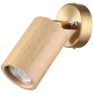 Спот Odeon Light Caucho 7061/1W светлое дерево/металл с выкл. IP20 GU10 LED 7W 220V