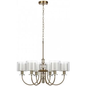 Подвесная люстра Odeon Light Saga 5088/6 античная бронза/стекло E14 6*40W