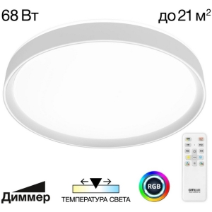 Потолочный светодиодный светильник круглый RGB Citilux Boss CL751450G