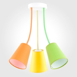 Разноцветная потолочная люстра TK Lighting Wire Colour 2106
