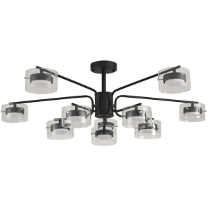 Люстра led с матовой черной арматурой на штанге Lumion Natalina 8349/10C черный/прозрачный, металл/стекло LED GX53 10*7W 220V