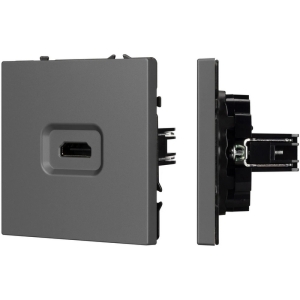 Механизм HDMI розетки SCT-NOBE-MHD1-SFPL-GR (Arlight, Серый базальт) 061844