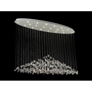 Потолочная каскадная люстра Newport Verona 8230/140 С oval white clear