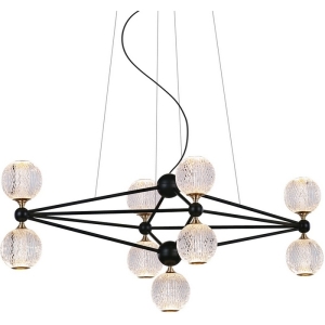 Подвесная люстра светодиодная Delight Collection Elliot Diamante MD20022005-9B black/chrome в форме шара