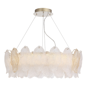 SL6135.223.01 Светильник подвесной ST-Luce золотистый/белый, янтарный LED 1*56W 3000K ЛАЙТА