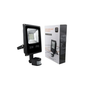 Прожектор уличный светодиодный с датчиком движения IP65 SWG FL-SMD-30-CW-S