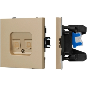 Механизм компьютерной розетки двойной SCT-TENDO-MPC2-SFPL-GD (RJ-45, CAT6) (Arlight, Матовый песочный)